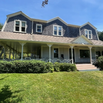 Large coastal estate receiving premium exterior paint