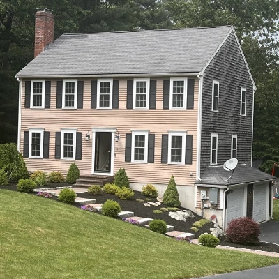 Fully restored and painted residential property exterior